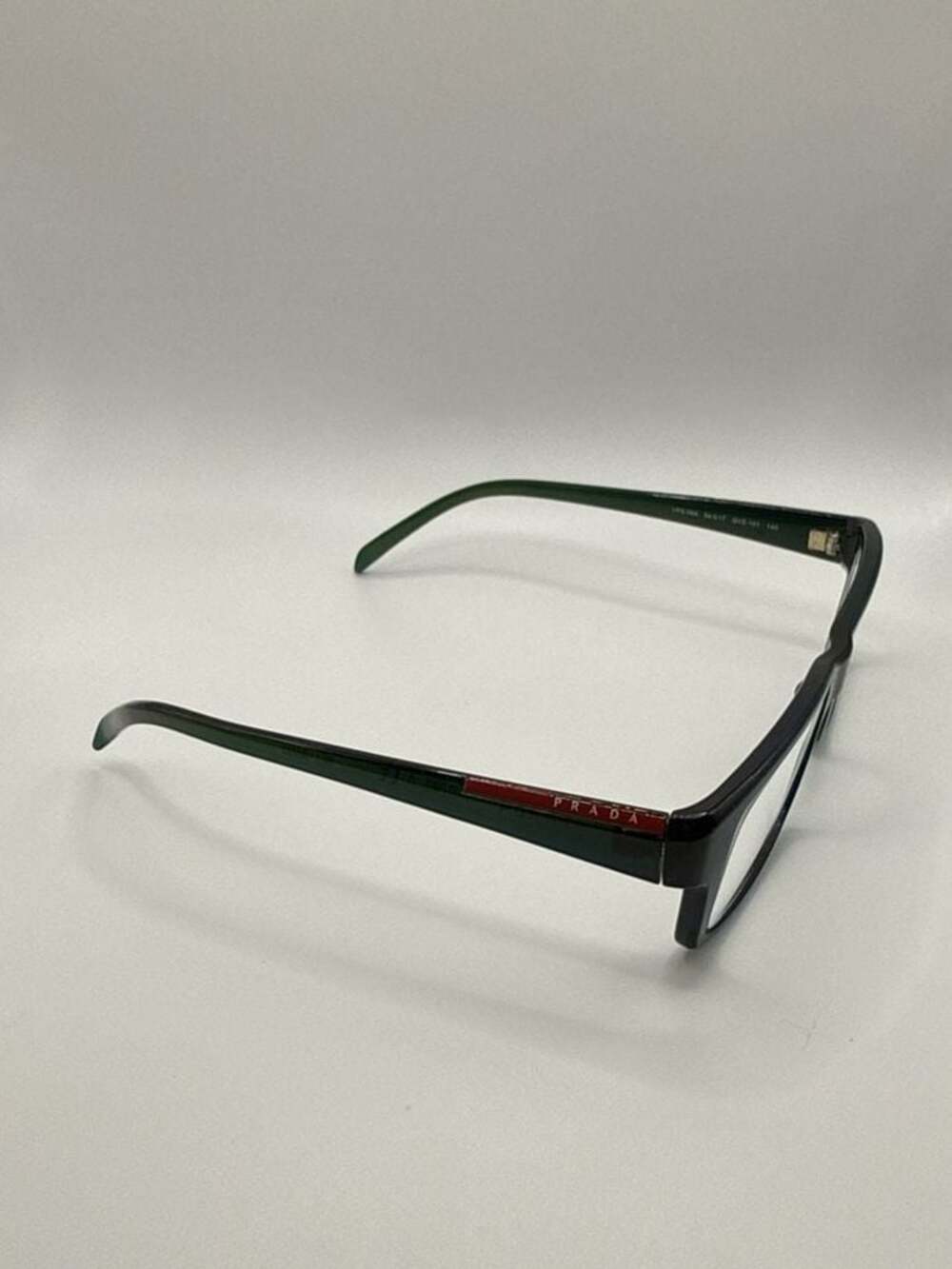 Prada PR B09V Rectangular Eyeglasses in Black and Green - Picture 5 of 5